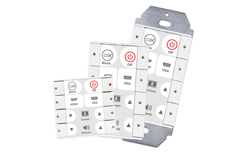 Biamp Impera Echo Bedienfeld in verschiedenen Einbauformaten