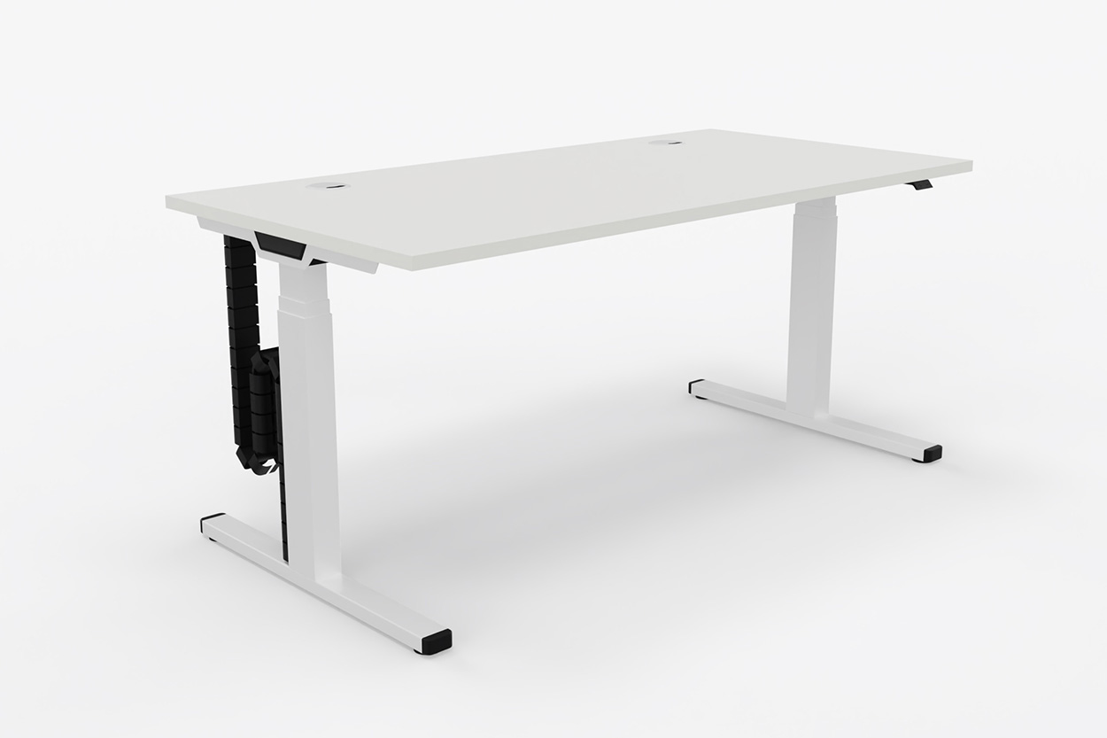 Elektrisch höhenverstellbarer CEKA Styles Schreibtisch mit Rechtecksäulen