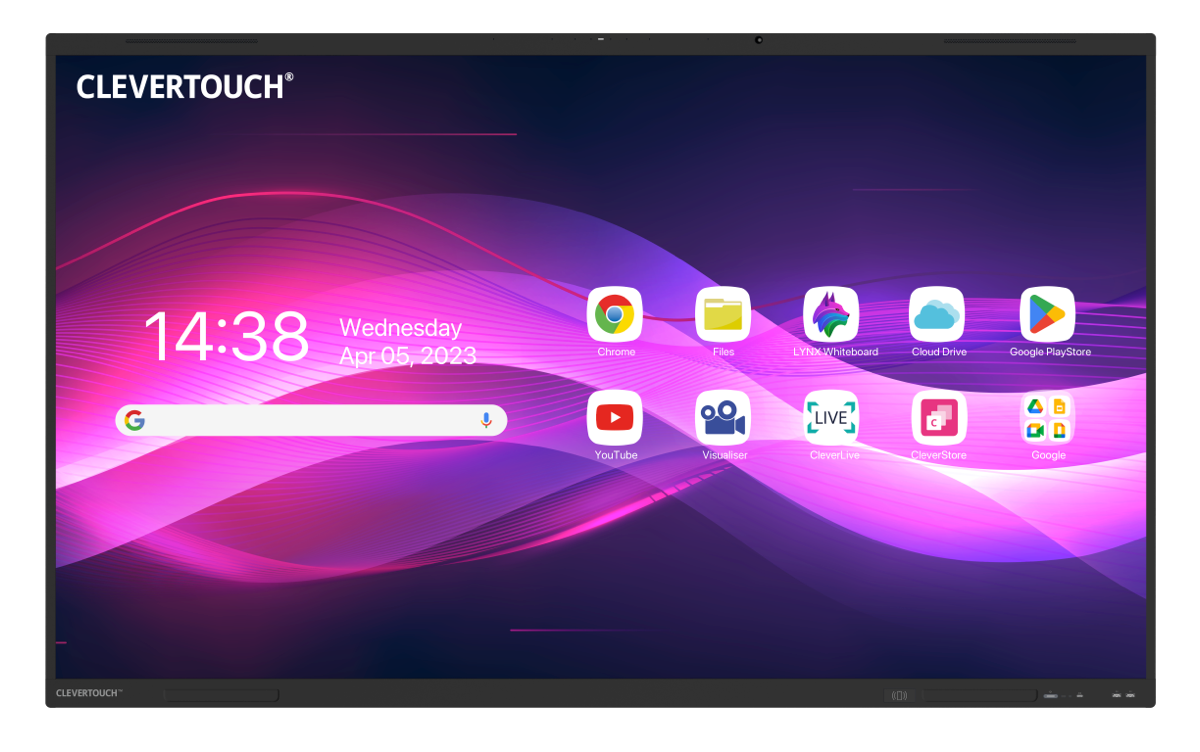 Clevertouch IMPACT Lux 2 mit interaktiver Benutzeroberfläche