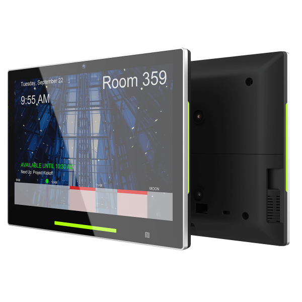QBIC TD-1070 Touchpanel mit LED-Statusanzeige in Vorder- und Rückansicht
